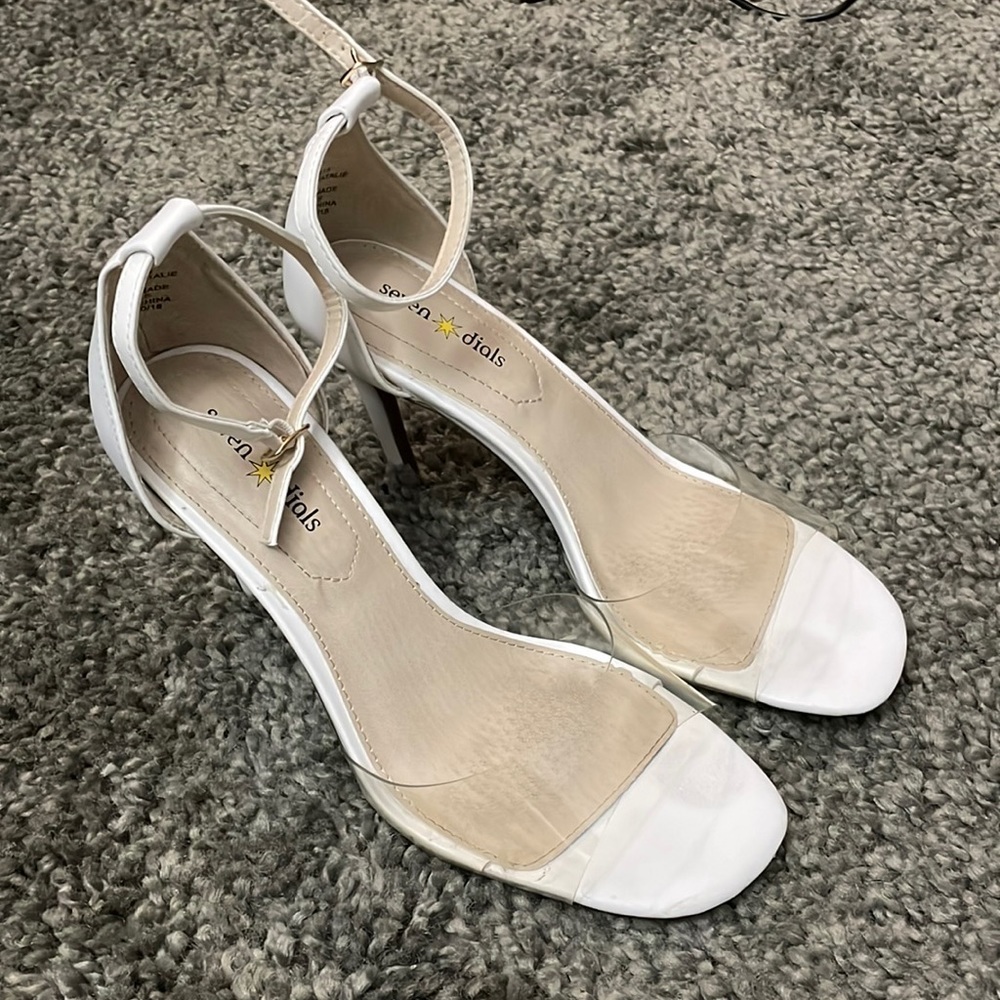 Seven Dials white heels